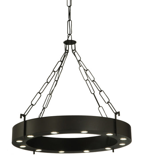 34"W Bangle W/LED Downlights Pendant