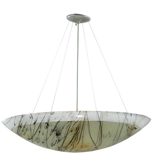 30"W Metro Fusion Primavera Glass Inverted Pendant