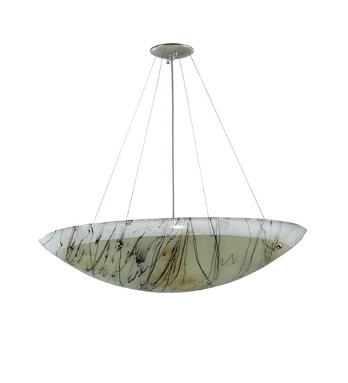 30"W Metro Fusion Primavera Glass Inverted Pendant