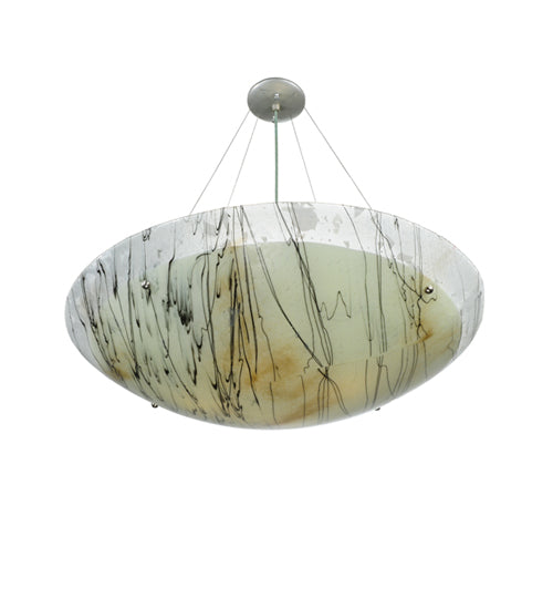 30"W Metro Fusion Primavera Glass Inverted Pendant