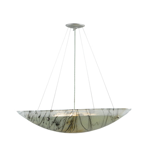 30"W Metro Fusion Primavera Glass Inverted Pendant