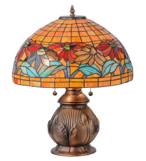 19.5"H Black Eyed Susan Table Lamp