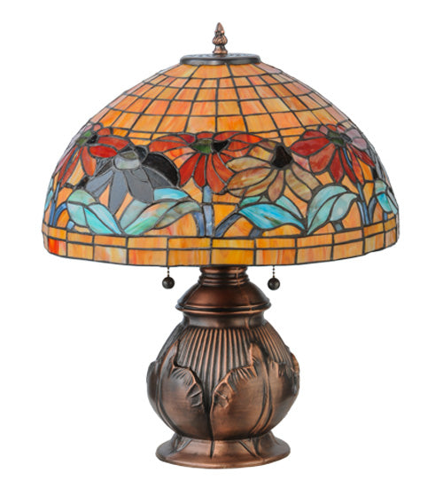 19.5"H Black Eyed Susan Table Lamp