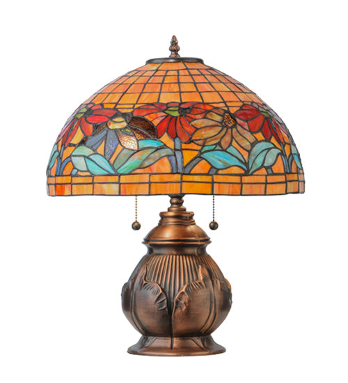 19.5"H Black Eyed Susan Table Lamp