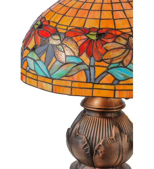 19.5"H Black Eyed Susan Table Lamp