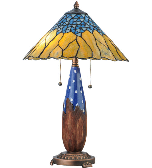 24.5"H Cristal Azul Table Lamp