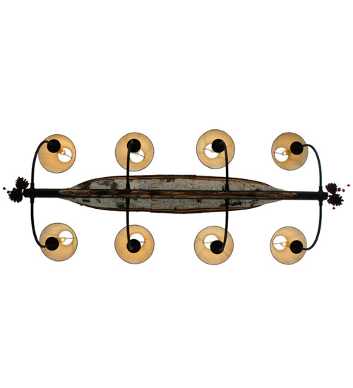 50"L Personalized Canoe 8 Lt Chandelier