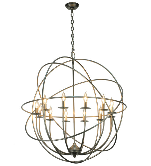 36"W Atom Enerjisi 12 Lt Chandelier