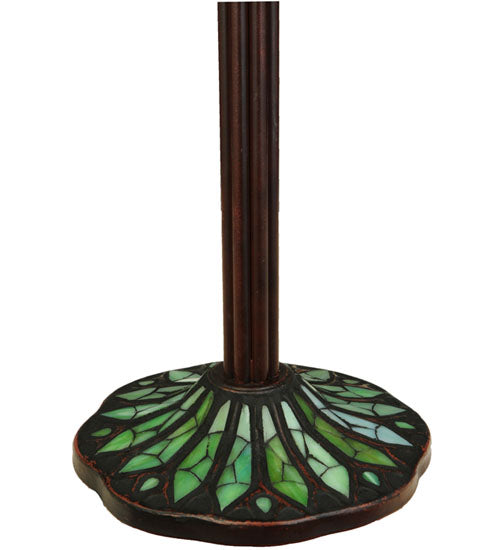 23"H Tiffany Honey Locust Base Table Lamp