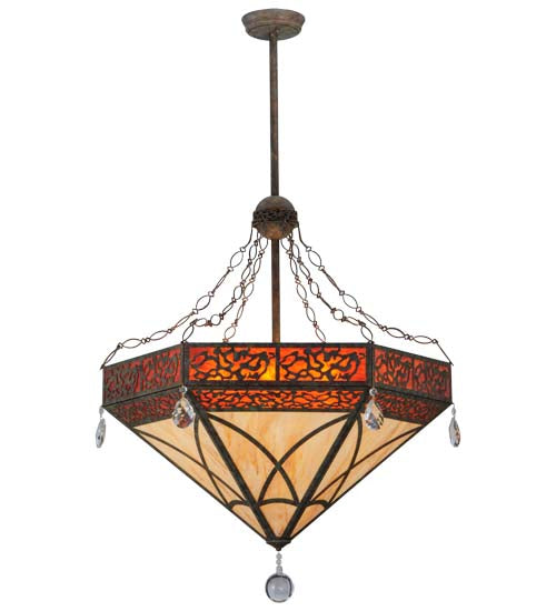 37"W Larkfield Inverted Pendant