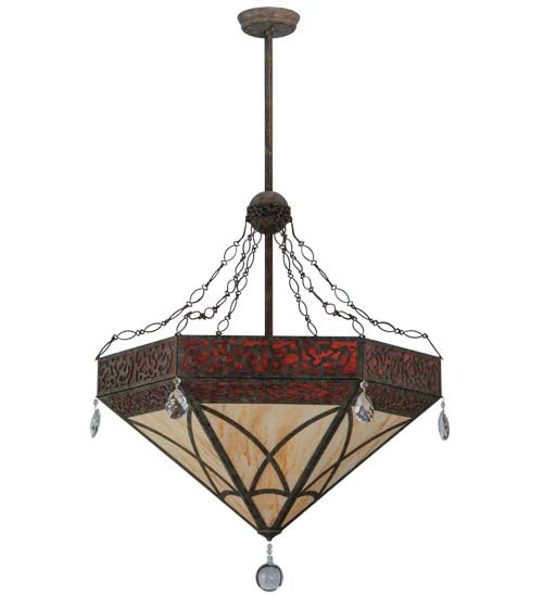 37"W Larkfield Inverted Pendant