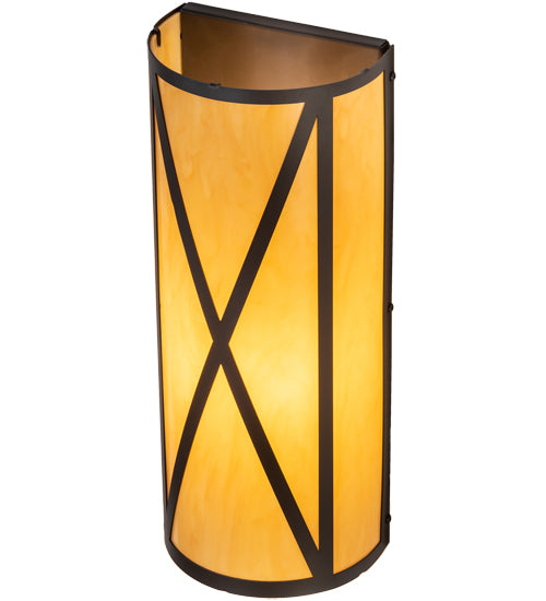 7" Wide Saltire Craftsman Wall Sconce