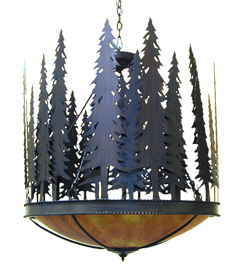 30" Wide Tall Pines Inverted Pendant