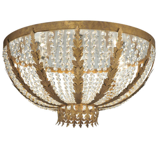 32" Wide Chrisanne Crystal Flushmount