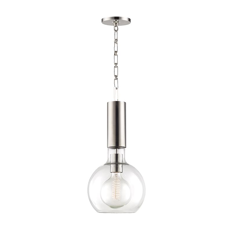 Raleigh Pendant 19" - Polished Nickel