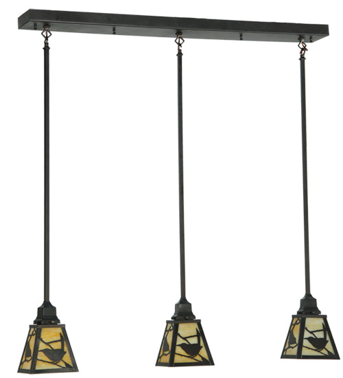 42"L Songbird Mission 3 Lt Island Pendant