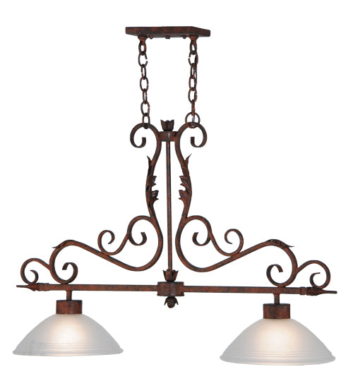 40" Long Zamora 2 Light Island Pendant