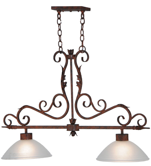 40" Long Zamora 2 Light Island Pendant