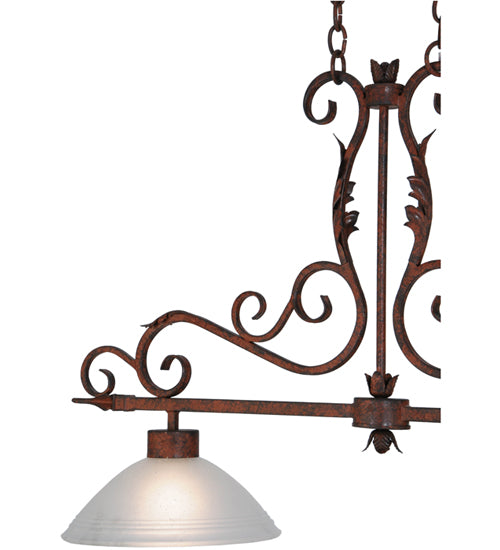 40" Long Zamora 2 Light Island Pendant