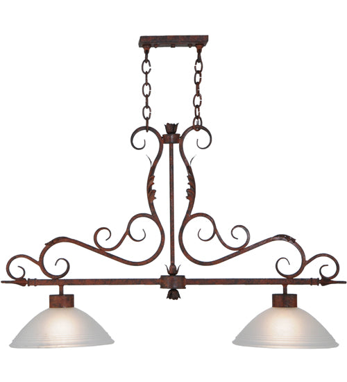 40" Long Zamora 2 Light Island Pendant