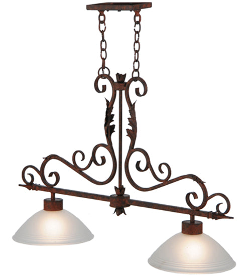 40" Long Zamora 2 Light Island Pendant