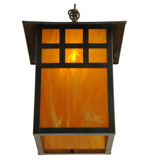 13.5"W Seneca Window Pane Curved Arm Wall Sconce