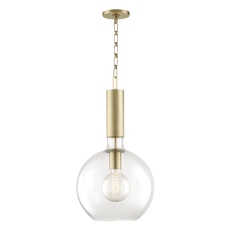 Raleigh Pendant 24" - Aged Brass