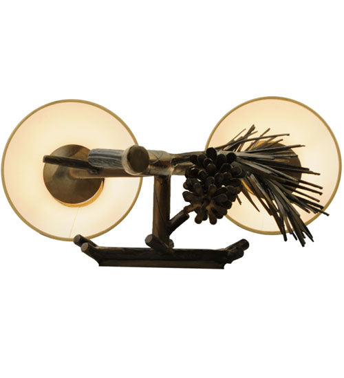 27"H Lone Pine 2 Lt Wall Sconce