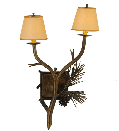 26" High Lone Pine 2 Light Wall Sconce