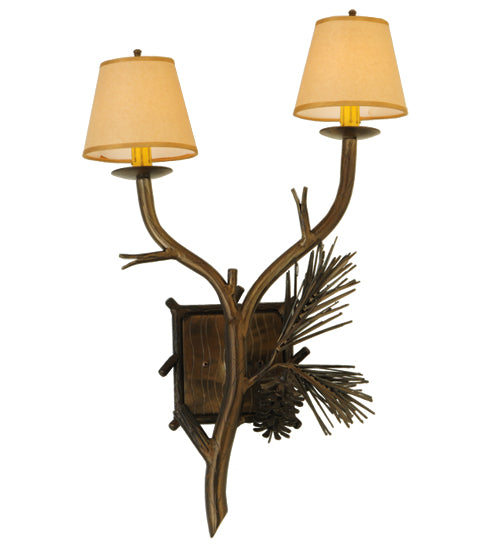 26" High Lone Pine 2 Light Wall Sconce