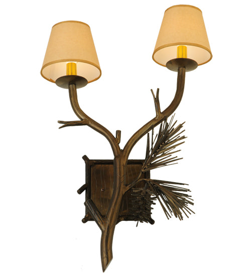 26" High Lone Pine 2 Light Wall Sconce