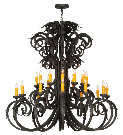 50"W Serratina 24 Lt Chandelier