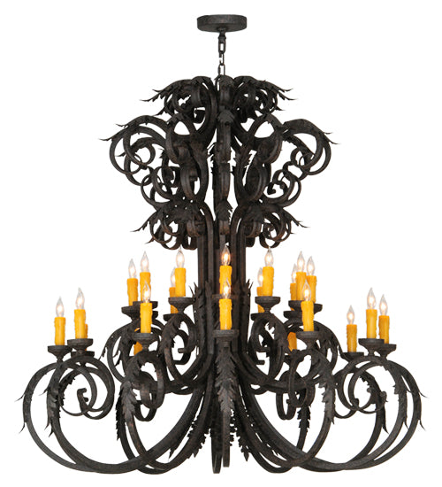 50"W Serratina 24 Lt Chandelier