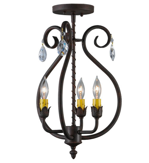 12"W Antonia 3 Lt Chandelier