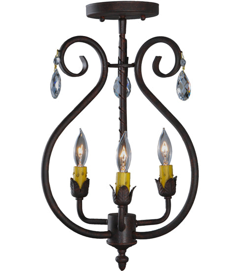 12"W Antonia 3 Lt Chandelier