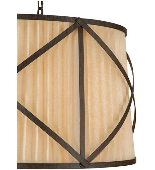 31" Wide Muirfield Pleated Fabric Pendant