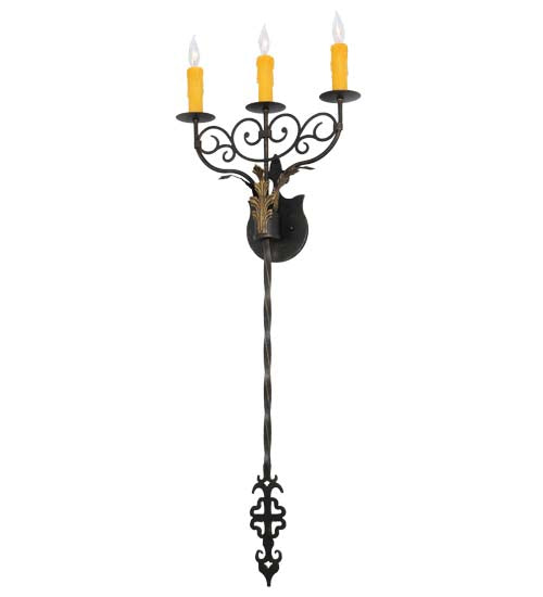 15.5"Wide Merano 3 Light Wall Sconce