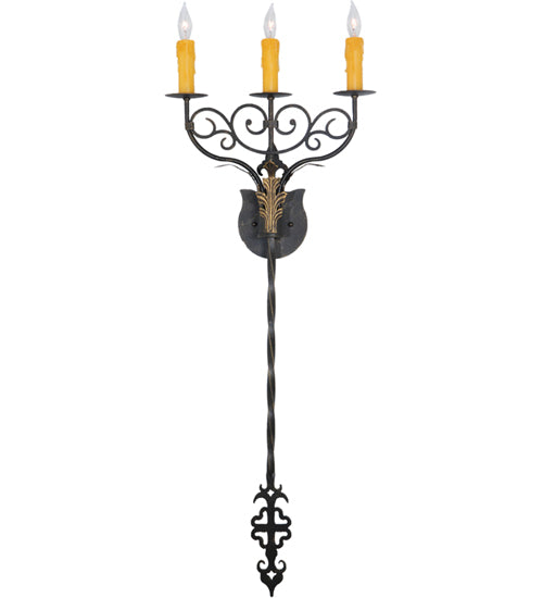 15.5"Wide Merano 3 Light Wall Sconce