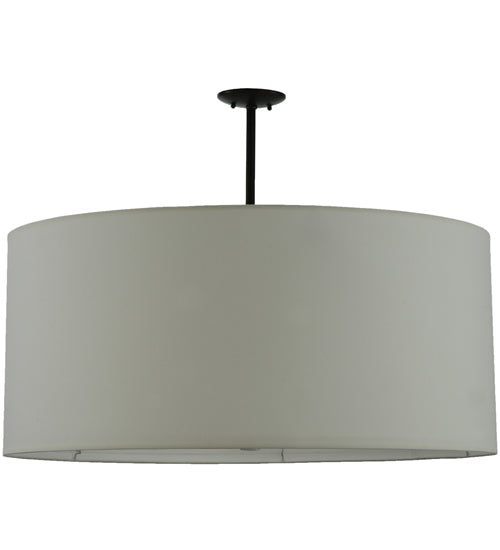 36"W Cilindro White Textrene Pendant