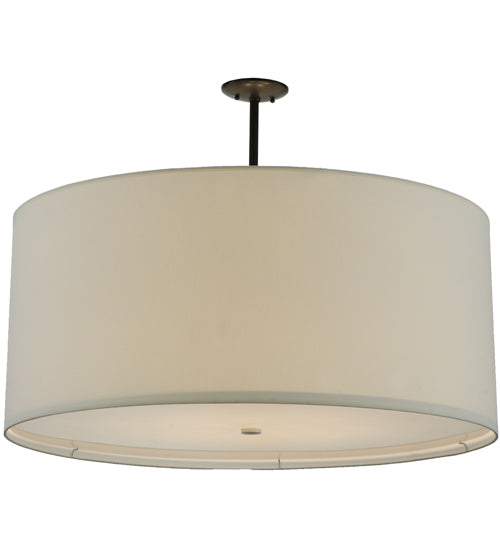 36"W Cilindro White Textrene Pendant