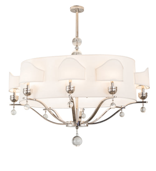 50" Long Helena 8 Arm Oblong Chandelier