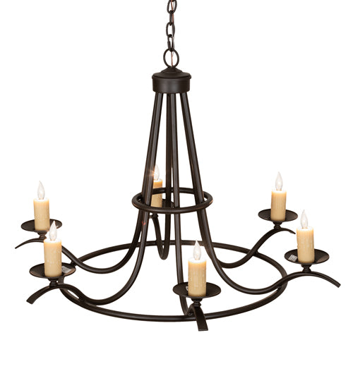 36" Wide Octavia 6 Light Chandelier