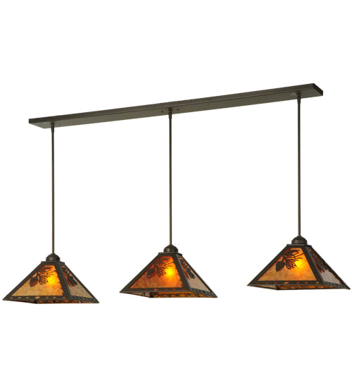 54" Long Balsam Pine 3 Light Pendant