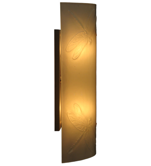 9"W Metro Fusion Dragonfly Glass Wall Sconce