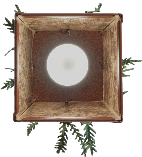 5.5"Sq Pine Branch Valley View LED Mini Pendant