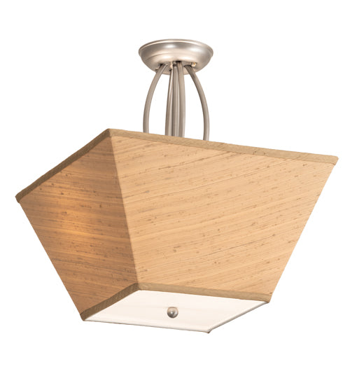 16" Square Cesta Semi-Flushmount