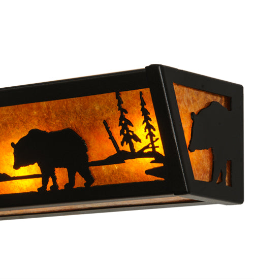 24"W Bear At Lake Vanity Light