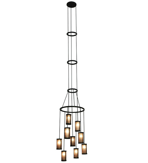 35" Wide Cartier 9 Lt Cascading Chandelier