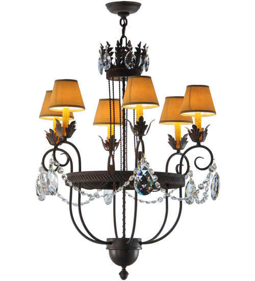 27"W Antonia 6 Lt Chandelier