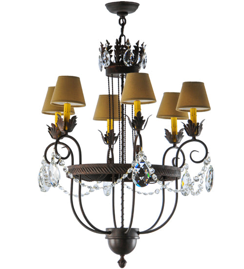 27"W Antonia 6 Lt Chandelier